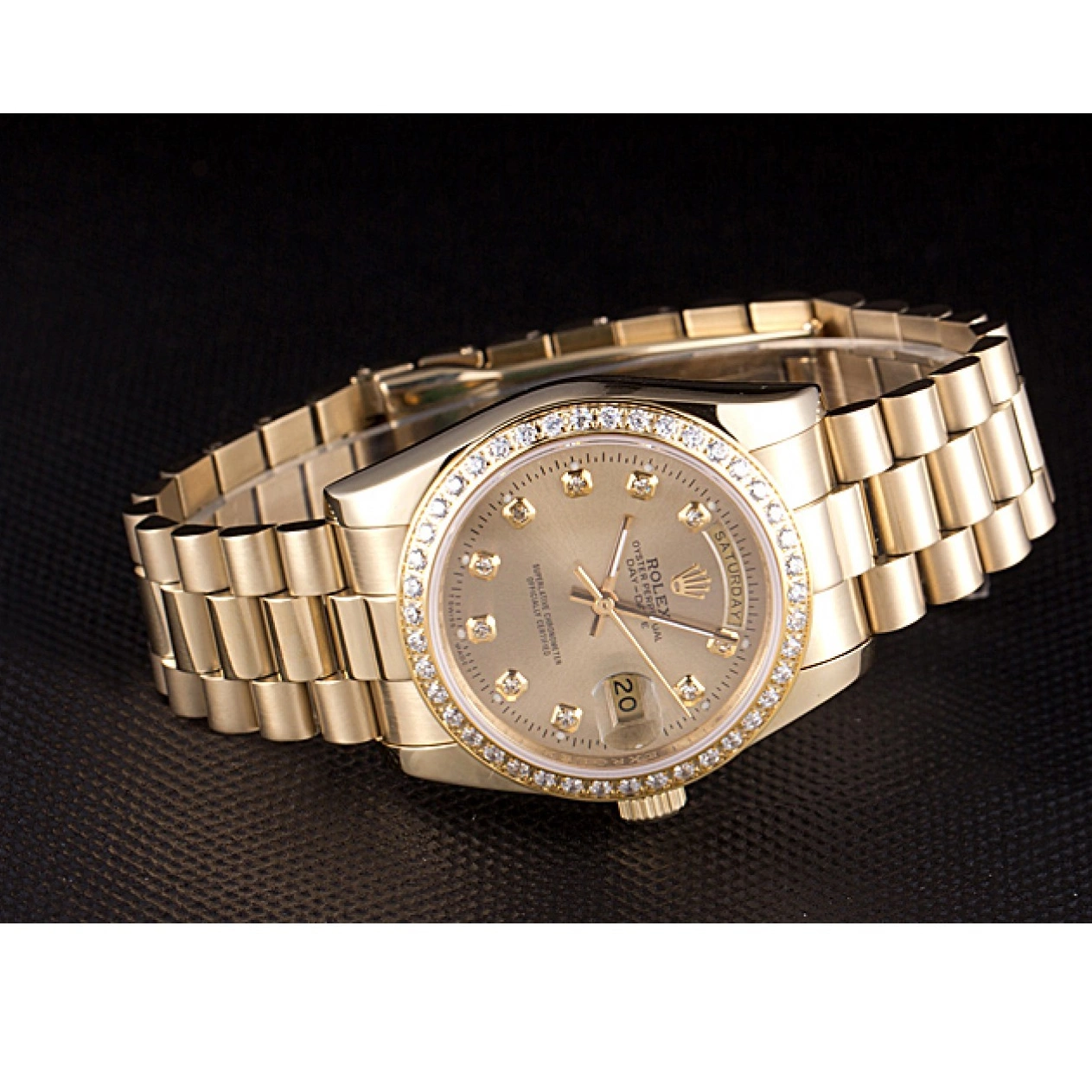 AAA Replica Watches Stainless 18k Day-Date Gold Steel Rolex Dial Plated Yellow Gold 0815